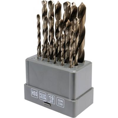 Grąžtų metalui rinkinys HSS | 1-10 mm | 19 vnt. (21999V)