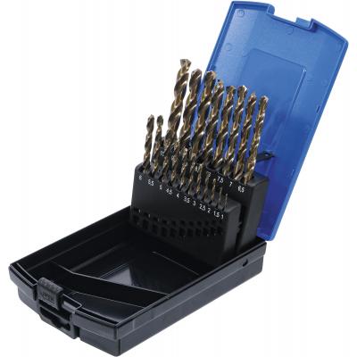 Grąžtų rinkinys | HSS-G M35 kobalto plienas | 1 - 10 mm | 19 vnt. (9297)