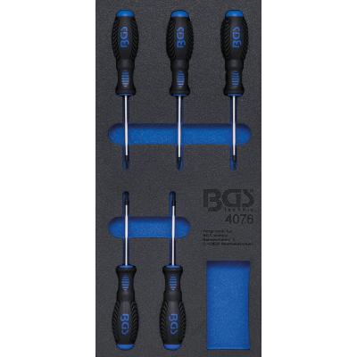 Įrankių dėklas 1/3: T-Star atsuktuvai (Torx) | 5 vnt. (4076)