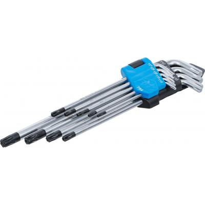 L tipo raktų rinkinys | ilgas tipas | T-Star (Torx) / T-Star su skylutėm (Torx) T10 - T50 | 9 vnt. (794)