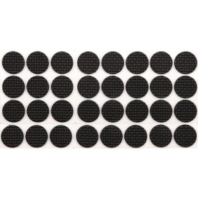 Lipnūs padukai baldams juodi 18mm/32vnt. (74885)