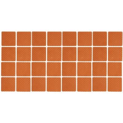Lipnūs padukai baldams rudi 18x18mm 32vnt. (74891)