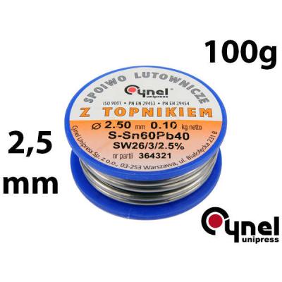 Lydmetalio viela Ø 2,50mm. 100g su fliusu (76822)