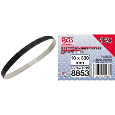 Šlifavimo diržas / juosta | 10 mm x 330 mm | 12 vnt.  BGS 8853 (8853-1)