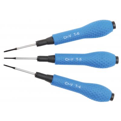 Tikslių atsuktuvų rinkinys | T-Star (Torx) T4 / T5 / T6 | 3 vnt. (803)