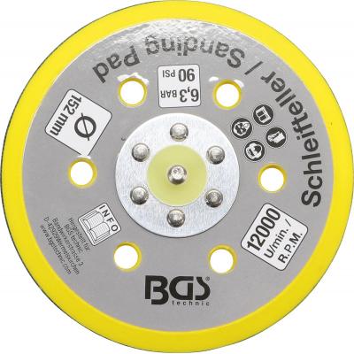 Velcro padas | su skylėmis | BGS 3290, 8688 | Ø 152 mm (8688-23)